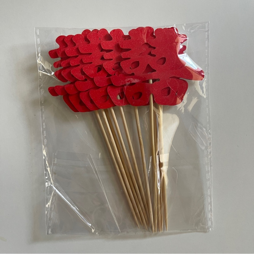 Chinese Wedding “Xi” Cupcake Dessert Topper (pack of 100)
